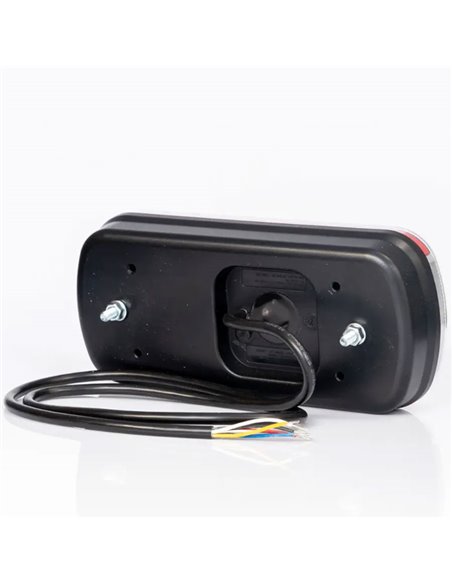 Lanterna traseira de LED com cabo de 1m. FT-130, 6 funções 12/24V, 220x100mm