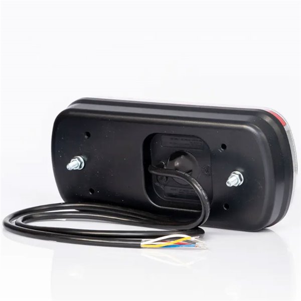 Lanterna traseira de LED com cabo de 1m. FT-130, 6 funções 12/24V, 220x100mm