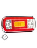 Piloto trasero LED con conexión bajonet 5 PIN FT-130 BAJONET, 6 Funciones 12/24V, 220×100mm