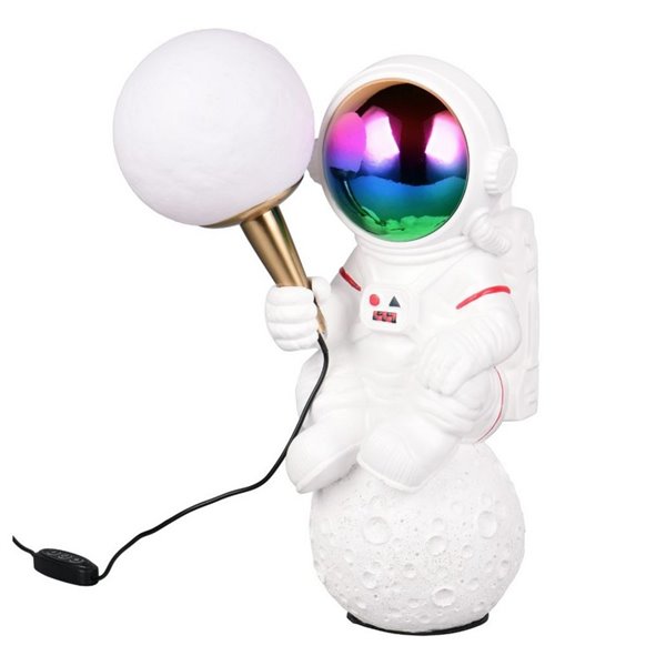 Luminária de mesa LED Astronauta STRONG, regulável, USB, 1,5 W 100 lm, 2700 K IP20