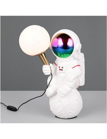 Luminária de mesa LED Astronauta STRONG, regulável, USB, 1,5 W 100 lm, 2700 K IP20