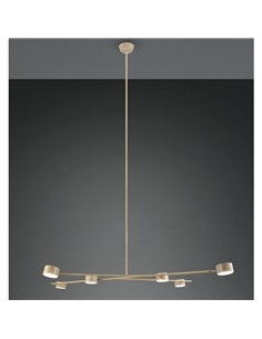 Lámpara de techo CODA 6 luces orientables, bombillas excl. GX53 max. 10W IP20 Beige 2