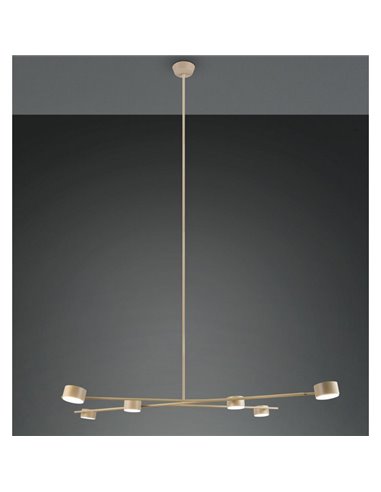 Lámpara de techo CODA 6 luces orientables, bombillas excl. GX53 max. 10W IP20 Beige