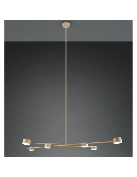 Plafonnier orientable CODA 6 lampes, sans ampoules GX53, max. 10 W, IP20, beige