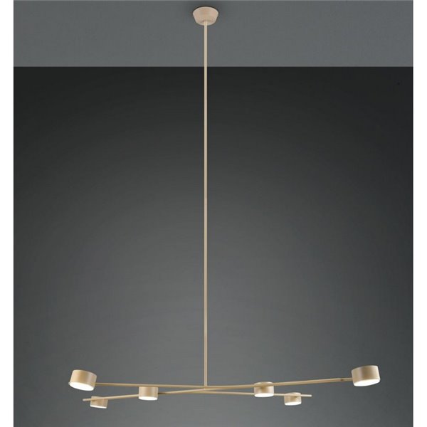 Plafonnier orientable CODA 6 lampes, sans ampoules GX53, max. 10 W, IP20, beige