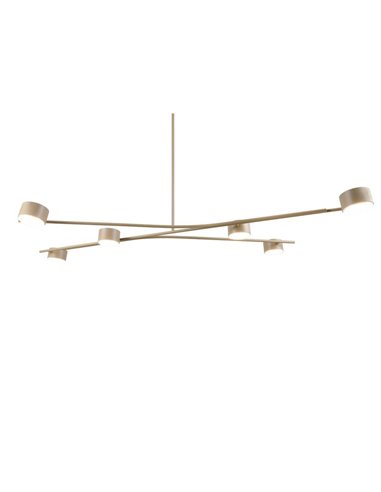 Lámpara de techo CODA 6 luces orientables, bombillas excl. GX53 max. 10W IP20 Beige