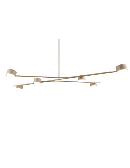 Plafonnier orientable CODA 6 lampes, sans ampoules GX53, max. 10 W, IP20, beige