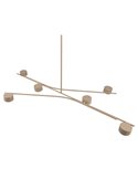 Lámpara de techo CODA 6 luces orientables, bombillas excl. GX53 max. 10W IP20 Beige