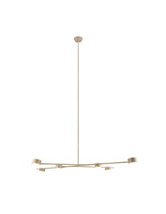 Luminária de teto ajustável CODA com 6 lâmpadas, exceto lâmpadas GX53, máx. 10 W, IP20, bege