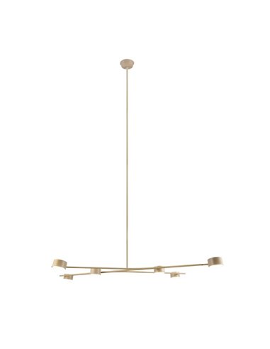 Luminária de teto ajustável CODA com 6 lâmpadas, exceto lâmpadas GX53, máx. 10 W, IP20, bege