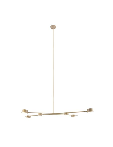 Lámpara de techo CODA 6 luces orientables, bombillas excl. GX53 max. 10W IP20 Beige
