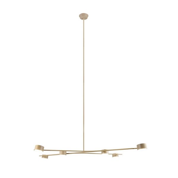 Luminária de teto ajustável CODA com 6 lâmpadas, exceto lâmpadas GX53, máx. 10 W, IP20, bege