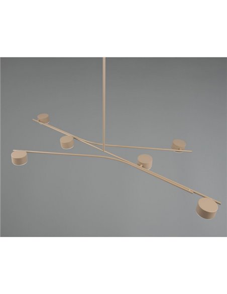 Lámpara de techo CODA 6 luces orientables, bombillas excl. GX53 max. 10W IP20 Beige