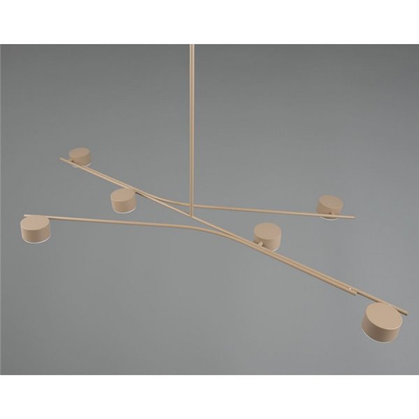 Lámpara de techo CODA 6 luces orientables, bombillas excl. GX53 max. 10W IP20 Beige