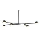 Lámpara colgante 6 luces orientables CODA, bombillas excl. GX53 max. 10W IP20 Negro