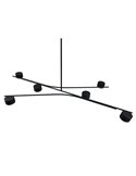 Lámpara colgante 6 luces orientables CODA, bombillas excl. GX53 max. 10W IP20 Negro