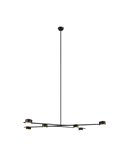 Lámpara colgante 6 luces orientables CODA, bombillas excl. GX53 max. 10W IP20 Negro