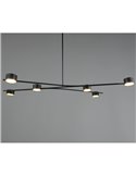 Lámpara colgante 6 luces orientables CODA, bombillas excl. GX53 max. 10W IP20 Negro