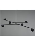 Lámpara colgante 6 luces orientables CODA, bombillas excl. GX53 max. 10W IP20 Negro