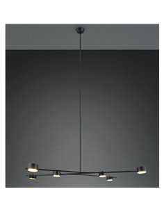 Lámpara colgante 6 luces orientables CODA, bombillas excl. GX53 max. 10W IP20 Negro 2