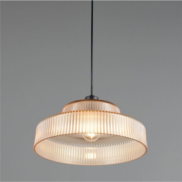 Lámpara de techo ABELLA pantalla de vidrio estriado, bombilla excl. 1x E27 max. 10W Ámbar/Negro