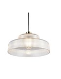 Luminária de teto ABELLA com cúpula de vidro transparente estriado, lâmpada excluindo 1x E27 máx. 10W IP20