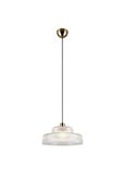 Lámpara de techo ABELLA tulipa transparente de vidrio estriado, bombilla excl. 1x E27 max. 10W IP20