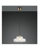 Lámpara de techo ABELLA tulipa transparente de vidrio estriado, bombilla excl. 1x E27 max. 10W IP20