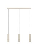 Suspension LED élégante CAMINIA à 3 lumières, sable et laiton brossé, 3xGU10, 3000K