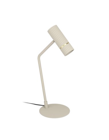 Lámpara de mesa con estilo CAMINIA, arena y latón cepillado, GU10 incluido 4,7W, 3000K