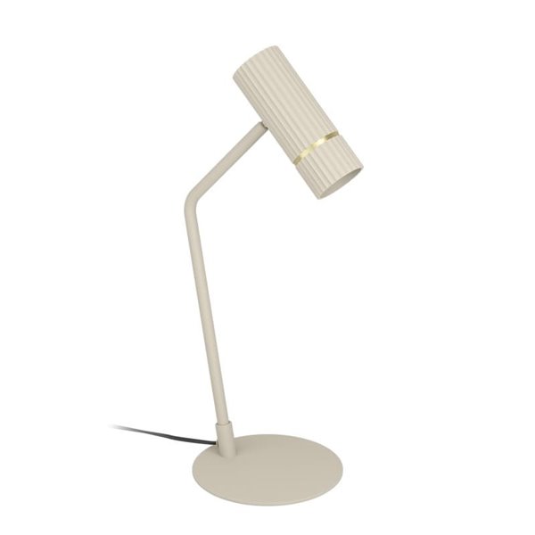 Lámpara de mesa con estilo CAMINIA, arena y latón cepillado, GU10 incluido 4,7W, 3000K