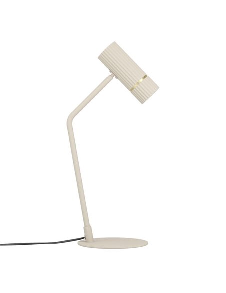 Luminária de mesa estilosa CAMINIA, latão areia e escovado, GU10 incluso, 4,7W, 3000K