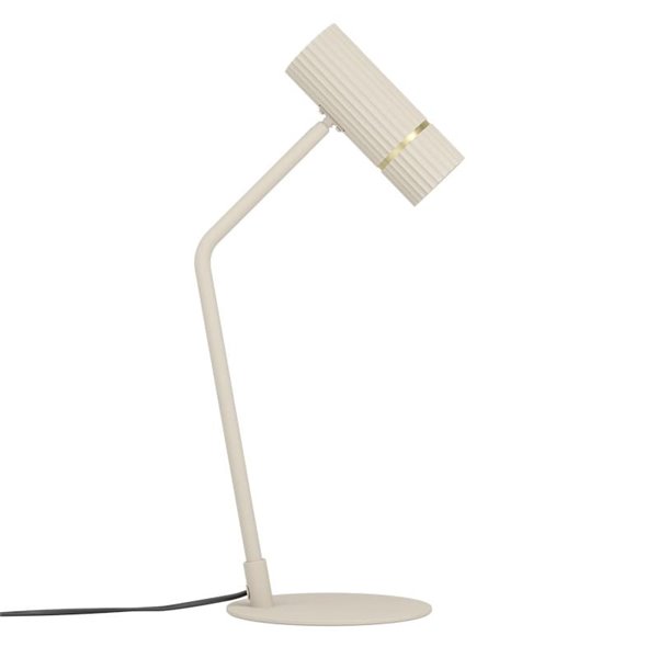 Lampe de table élégante CAMINIA, sable et laiton brossé, GU10 incluse, 4,7 W, 3000 K