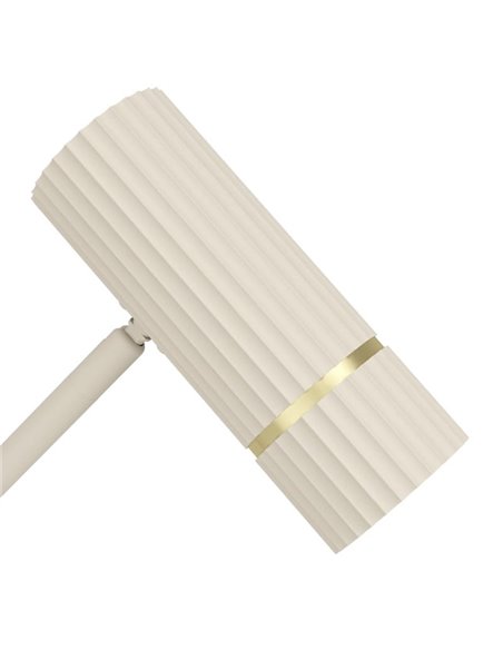 Lampe de table élégante CAMINIA, sable et laiton brossé, GU10 incluse, 4,7 W, 3000 K