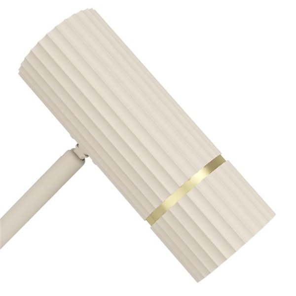 Luminária de mesa estilosa CAMINIA, latão areia e escovado, GU10 incluso, 4,7W, 3000K