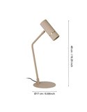 Lámpara de mesa con estilo CAMINIA, arena y latón cepillado, GU10 incluido 4,7W, 3000K