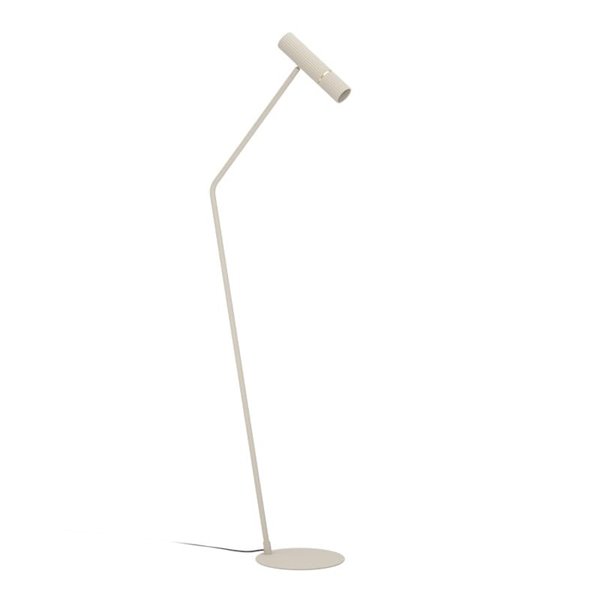 Lampadaire moderne à la silhouette élancée CAMINIA, sable et laiton brossé, GU10