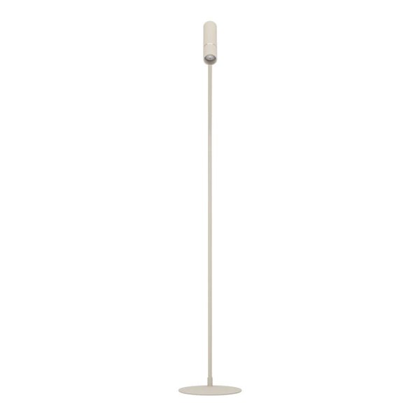 Luminária de chão moderna com silhueta fina CAMINIA, latão areia e escovado, GU10