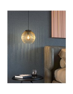 Luminária pendente redonda Ø235mm com fio dourado VENEZUELA, E27 (não incl.) 2