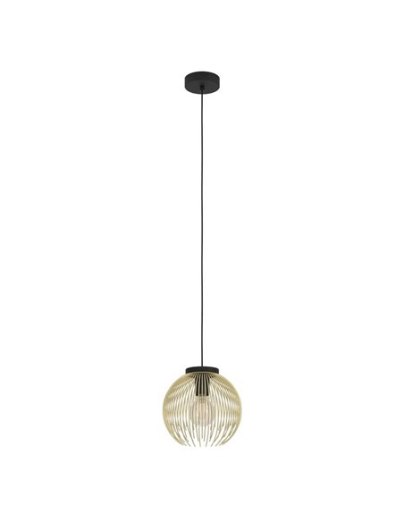 Suspension ronde Ø235mm avec fil doré VENEZUELA, E27 (non incl.)