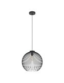 Lámpara negra colgante grande Ø400mm 1 luz VENEZUELA, E27 (no incl.)