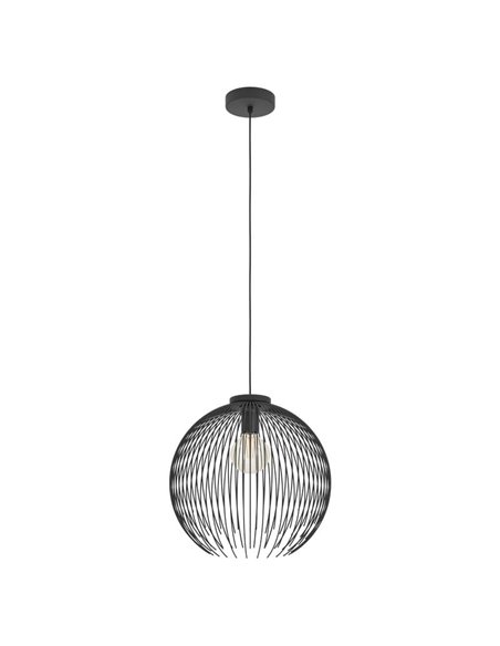 Lámpara negra colgante grande Ø400mm 1 luz VENEZUELA, E27 (no incl.)