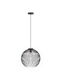 Lámpara negra colgante grande Ø400mm 1 luz VENEZUELA, E27 (no incl.)
