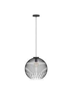 Luminária pendente grande preta Ø400mm 1 luz VENEZUELA, E27 (não incl.)