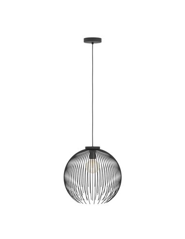 Lámpara negra colgante grande Ø400mm 1 luz VENEZUELA, E27 (no incl.)