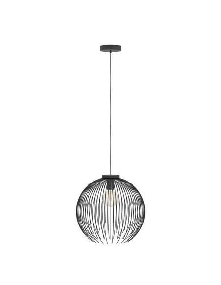 Lámpara negra colgante grande Ø400mm 1 luz VENEZUELA, E27 (no incl.)