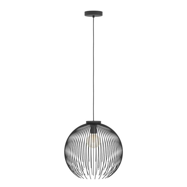 Lámpara negra colgante grande Ø400mm 1 luz VENEZUELA, E27 (no incl.)