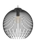 Lámpara negra colgante grande Ø400mm 1 luz VENEZUELA, E27 (no incl.)