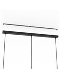 Lámpara colgante con 3 pantallas de tiras planas metal negro ROMAZZINA, redonda, E27 (no incl.)