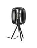 Lámpara de mesa trípode con tiras de metal negro ROMAZZINA, E27 (no incl.)